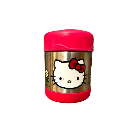 Hello Kitty 10oz. Thermos Pink. 4.5” Tall. Preowned. - Picture 3 of 6